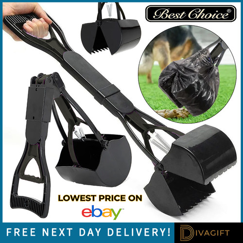 Black dog poop scoop foldable - scoop,