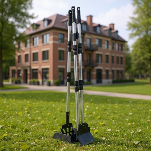 3pcs long handle pooper - long,