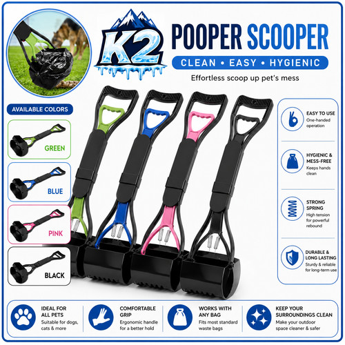 Green dog poop scoop - dog,
