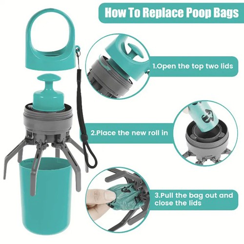 4in portable pet - 7.4in, pooper